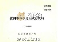 江阴市城乡建设统计资料  2004年（ PDF版）