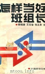 怎样当好班组长 1991 PDF电子版封面 7504508810 郭锡廉等主编