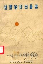 这里的日出最美  四川省群众文化短篇小说征文获奖作品选（1987 PDF版）