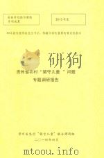 贵州省农村“留守儿童”问题专题调研报告（ PDF版）