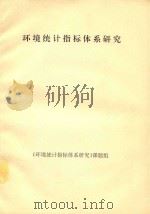 环境统计指标体系研究（ PDF版）