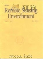 Remote Sensing of Environment VOL.74 NO.1-3 PDF电子版封面