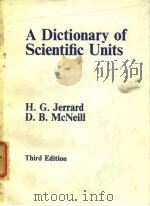 A Dictionary of Scientific Units PDF电子版封面