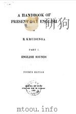 A Handbook of Present-day English by E.Kruisinga PDF电子版封面