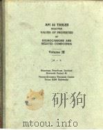 American Petroleum Institute Selected values of properties of hydrocarbons and related compounds.v.3 PDF电子版封面