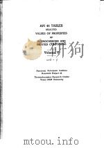 American Petroleum Institute.Selected values of proproperties of hydeocarbons and related compounds. PDF电子版封面