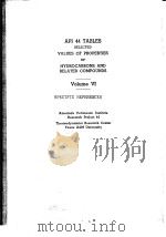 American Petroleum Institute.Selected values of proproperties of hydeocarbons and related compounds. PDF电子版封面