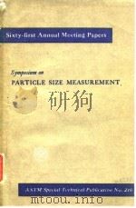 American Society for Testing Materials.Symposium on particle size measurement.1959.（ PDF版）