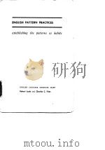 An intensive course in English English Pattern Practice Establishing the patterns as habits Robert L PDF电子版封面