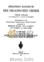 BEILSTEINS HANDBUCH DER ORGANISCHEN CHEMIE VIERTE AUFLAGE DIE LITERATUR BIS I.JANUAR 1910 UMFASSEND PDF电子版封面