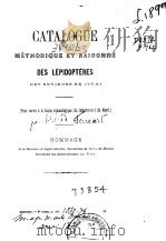 CATALOGUE METHODIQUE ET RAISONNE DESLEPIDOPTERES（ PDF版）
