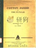 COTTON JASSID IN THE PUNJAB PDF电子版封面 MUHAMMAD AFZAL AND M.A.GHANI
