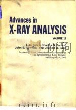 Denver.Univ.Denver Research Institute.Advances in X-ray analysis.v.16.1973. PDF电子版封面