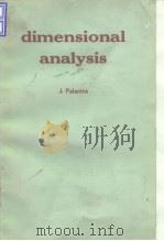 Dimensional Analysis J.Palacios 1964. PDF电子版封面