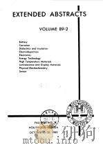 Electrochemical Society.Extedned abstracts;v.89-2.1989.     PDF电子版封面     