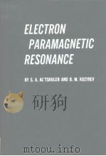 ELECTRON PARAMAGNETIC RESONANCE（ PDF版）