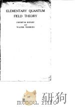 Elementary Quantum Fleld Theory Ernest M.Henley & Walter Thirring PDF电子版封面