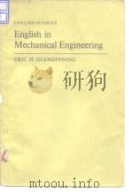 Englishin MechanicalEngineering Eric H.Glendinning PDF电子版封面