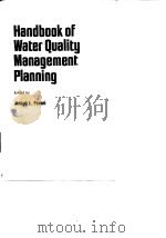 Handbook of Water Quality Management Planning Edited by Joseph L.Pavoni PDF电子版封面