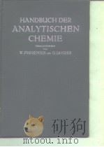 HANDBUCH DER ANALYTISCHEN CHEMIE PDF电子版封面