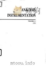 Instrument Society of Anerica.Analysis Ins-trumentation Division.Analysis instrumentation.Analysis i PDF电子版封面