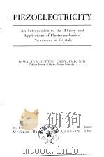 International Series in Pure and AppliedPhysics Plezoelectricity PDF电子版封面