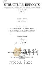 International Union of Crystallography. Structure reports; suppl. volum and cumulative index for 194     PDF电子版封面     