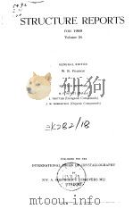 International Union of Crystalography.Structure reports for 1960.v.24.1968.（ PDF版）