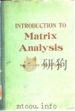 INTRODUCTION TO MATRIX ANALYSIS PDF电子版封面