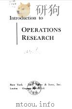 Introduction to Operations Research 1957（ PDF版）