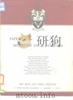 Iron and Steel Institute Special Report.No.48.Papers of the affiliated local societies.1953.（ PDF版）