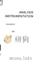 ISA Analysis Instrunemtation Symposium.Analysis instrumentation.v.20.1982. PDF电子版封面