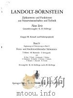 LANDOLT-BORNSTEIN Band 9 PDF电子版封面