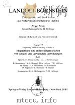 LANDOLT-BORNSTEIN Band 12 PDF电子版封面