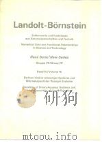 LANDOLT-BORNSTEIN Numerical Data and Functional Relationships in Science and Technology Nes Series E PDF电子版封面