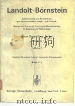 Landolt-Bornstein Zahlenwerte und Funktionen aus Naturwissenschaften und Technik Numerical Data and PDF电子版封面