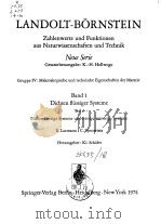 LANDOLT-BORNSTEIN Numerical Data and Functional Relationships in Science and Technology Nes Series E PDF电子版封面