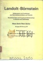 Landolt-Bornstein Zahlenwerte und Funktionen aus Naturwissenschaften und Technik Numerical Data and PDF电子版封面