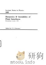 Lecture Notes in Physics 105.Dynamics and Instability of Fluid Interfaces PDF电子版封面