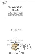 Manganese Steel.1956. PDF电子版封面