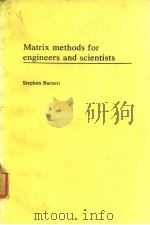 Matrix methods for engineers and scientists PDF电子版封面