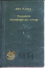 MAX Physikalische Abhandiumgen und vortrane I PDF电子版封面