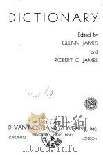 MATHEMATICS DICTIONARY PDF电子版封面