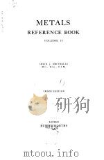 METALS REFERENCE BOOK SMITHELLS THIRD EDITION VOLUME 2 PDF电子版封面