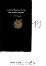 Method of Statistical Testing MONTE CARLO METHOD PDF电子版封面