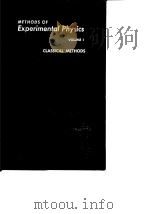 Methods of Experimental Physics Vol.1.Classical Methods PDF电子版封面