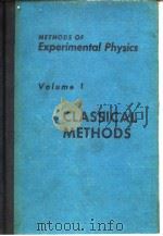 Methods of Experimental Physics Volume 1 Classical Methods.1959.     PDF电子版封面     
