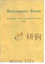 Minicomputer forum 1978. 1978. PDF电子版封面