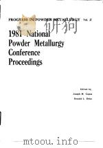 National Powder Metallurgy Conference.Proceedings.1982. PDF电子版封面