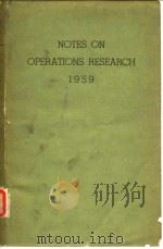 Notes on operations ressearch 1959. PDF电子版封面